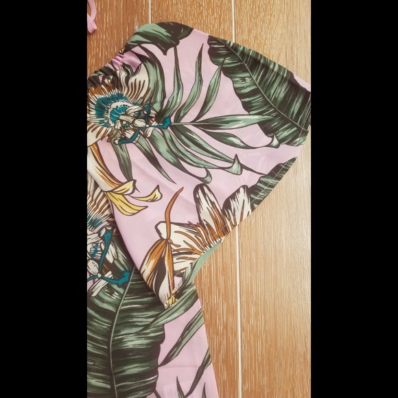 J Crew Factory printed tie cold-shoulder top 12 - Picture 3 of 7